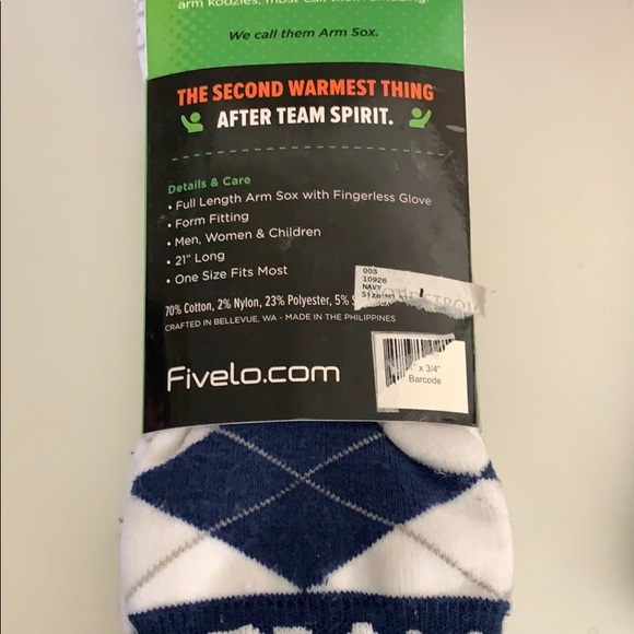 Fivelo blue argyle stripe arm sox sleeves socks - Picture 6 of 6